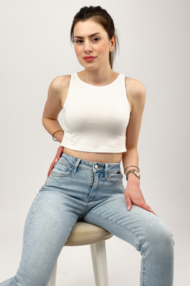 Betimoda Crop Top BEYAZ - S/M